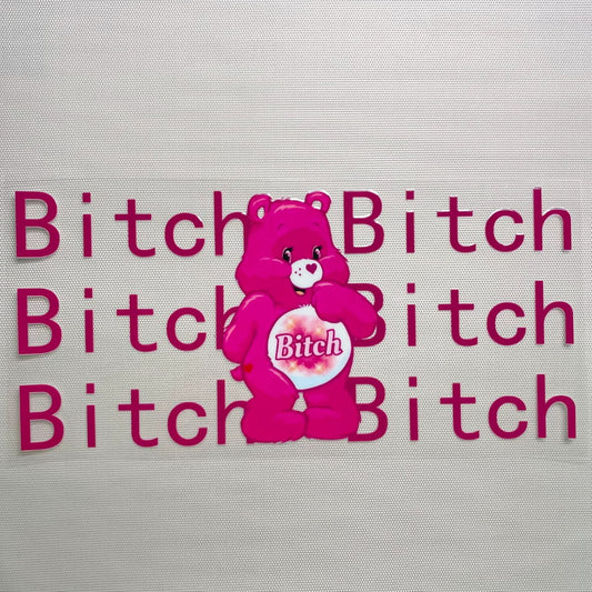 16oz UVDTF Cup Wraps,Catoon ,Care bears With Bad Words ,Swear Bears