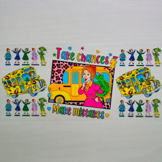 16oz UVDTF Cup Wraps,Cartoon ,Magic School Bus