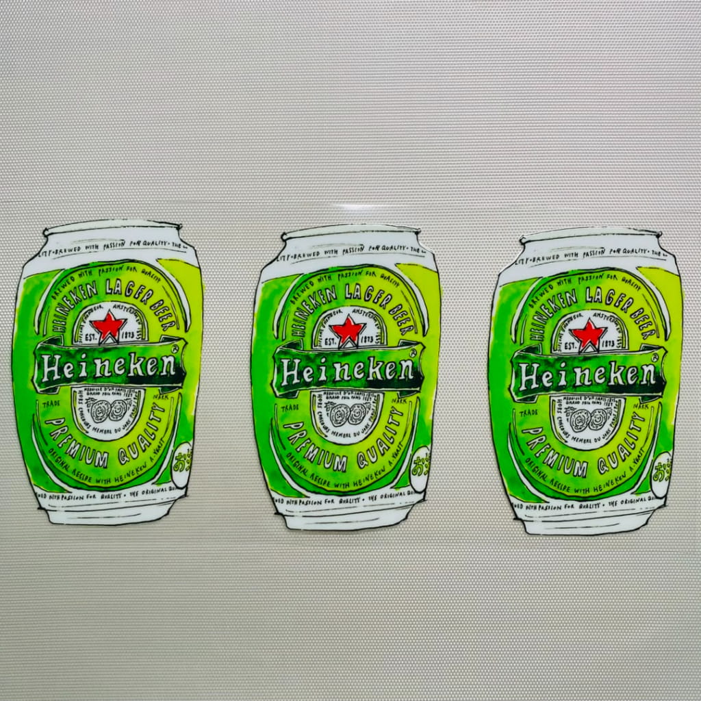 16oz UVDTF Cup Wraps,Drinking Beer ,Heineken