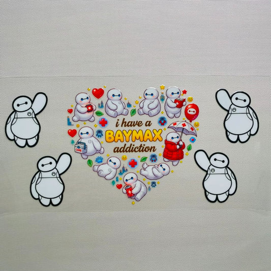 16oz UVDTF Cup Wraps, Cartoon ,Baymax