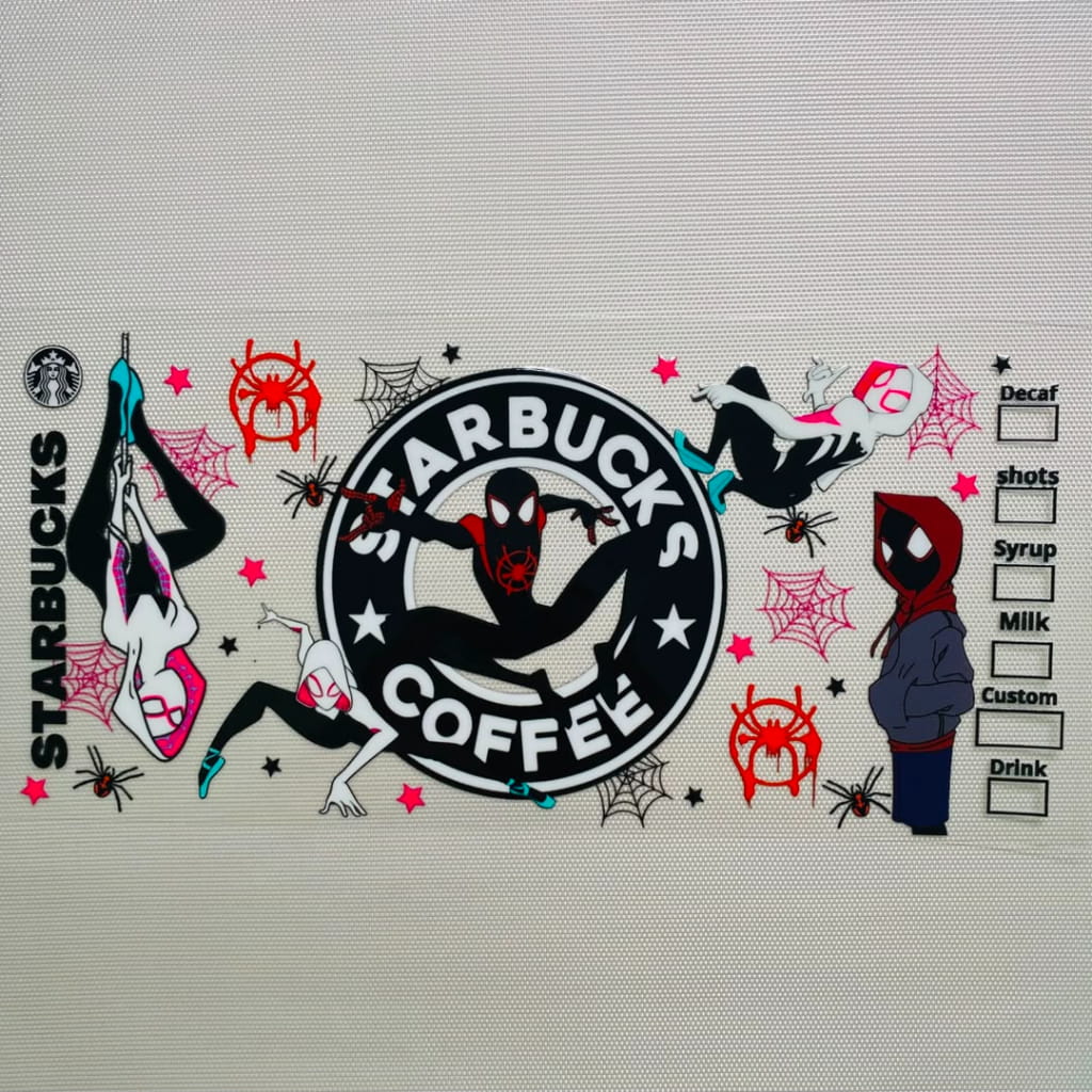 16oz UVDTF Cup Wraps, Cartoon , Hero , Spiderman