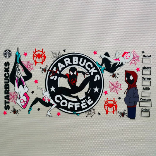 16oz UVDTF Cup Wraps, Cartoon , Hero , Spiderman