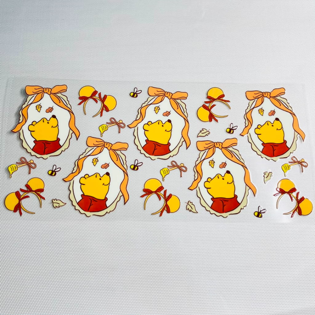 16oz UVDTF Cup Wraps,Cartoon ,Winnie Pooh