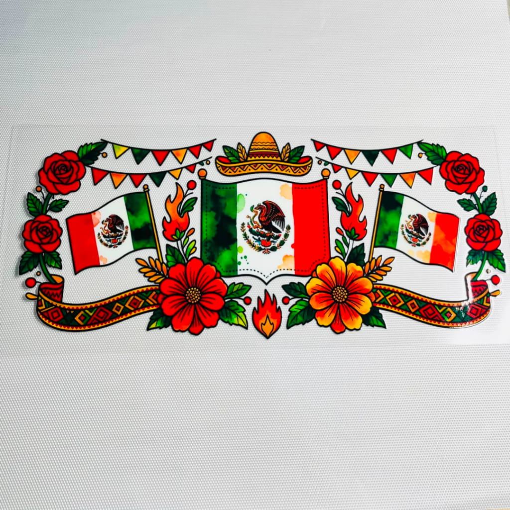 16oz UVDTF Cup Wraps, Mexico Country