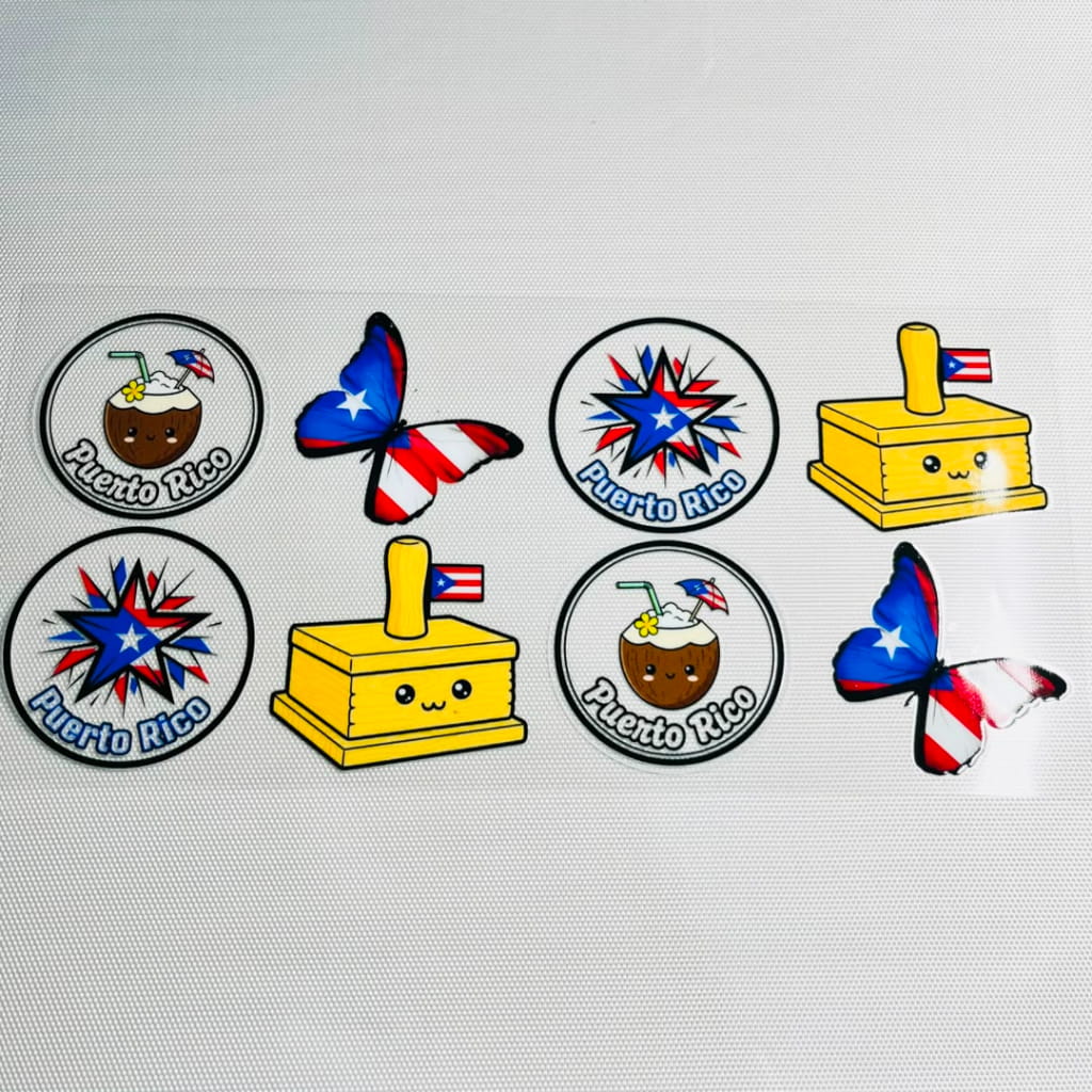 16oz UVDTF Cup Wraps, Puerto Rico & PR Country