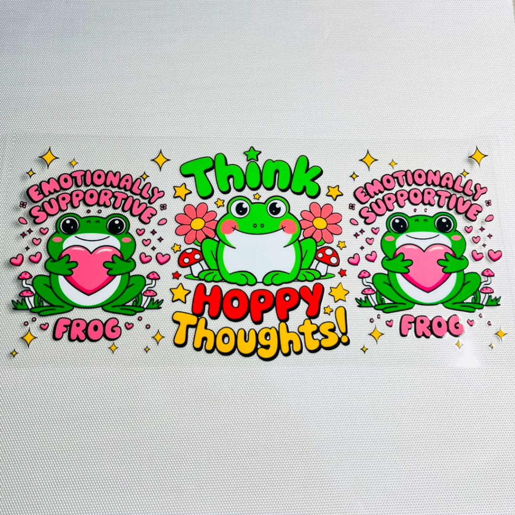 16oz UVDTF Cup Wraps,Cartoon ,Frog