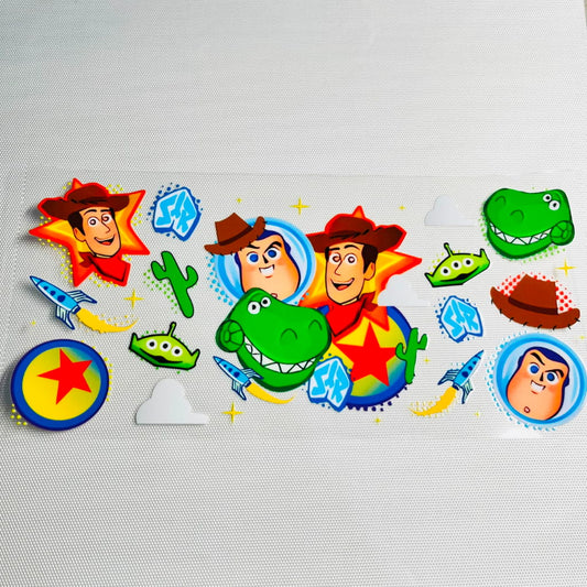 16oz UVDTF Cup Wraps, Cartoon ,Toy Story