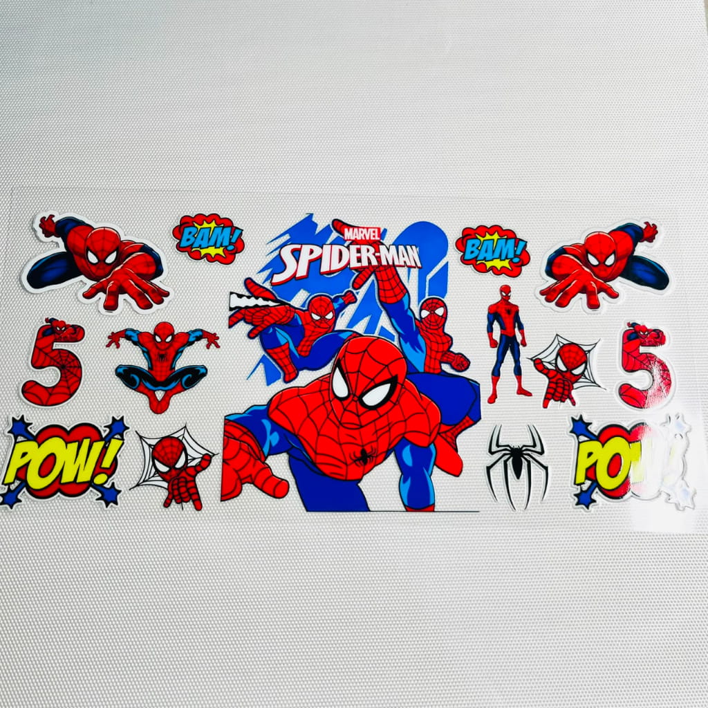 16oz UVDTF Cup Wraps, Cartoon , Hero , Spiderman