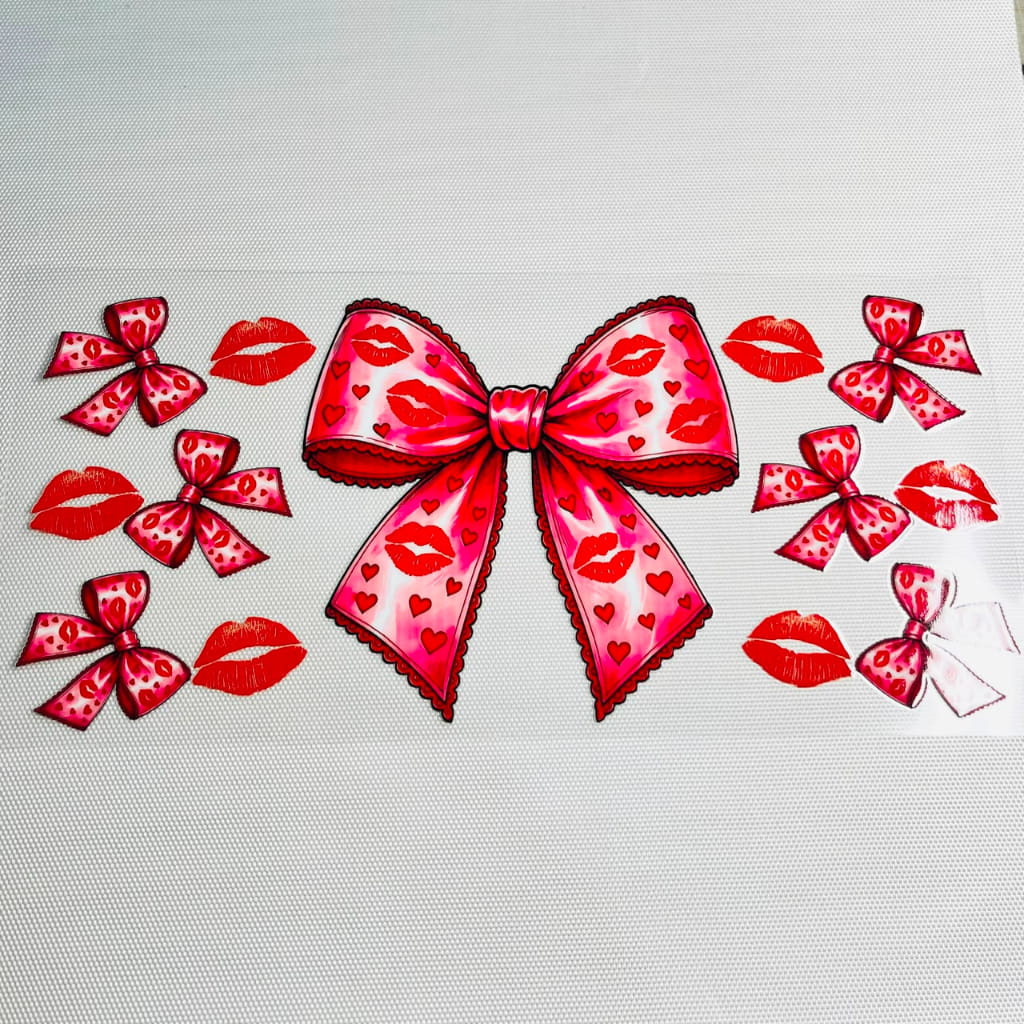 16oz UVDTF Cup Wraps,  Bow & Bowknot
