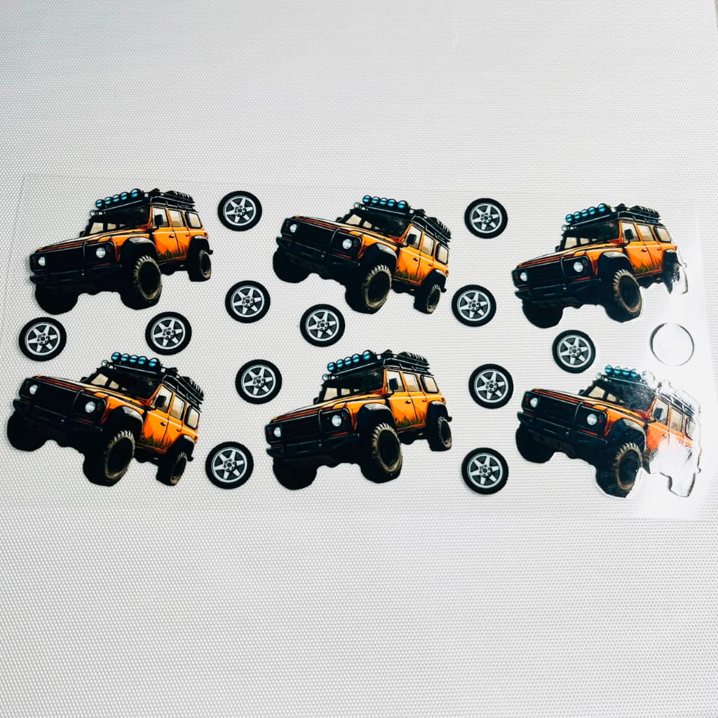 16oz UVDTF Cup Wraps, Jeep Cars