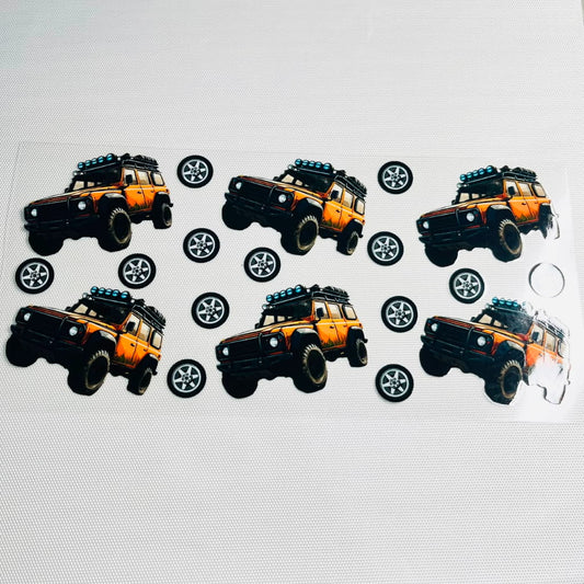 16oz UVDTF Cup Wraps, Jeep Cars