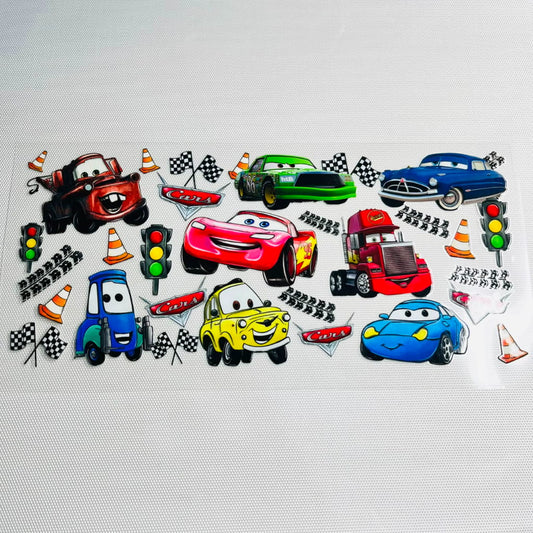 16oz UVDTF Cup Wraps, Cartoon, Cars