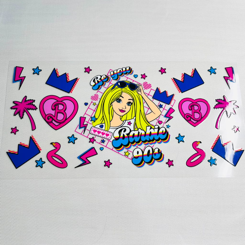 16oz UVDTF Cup Wraps, Cartoon , Barbie