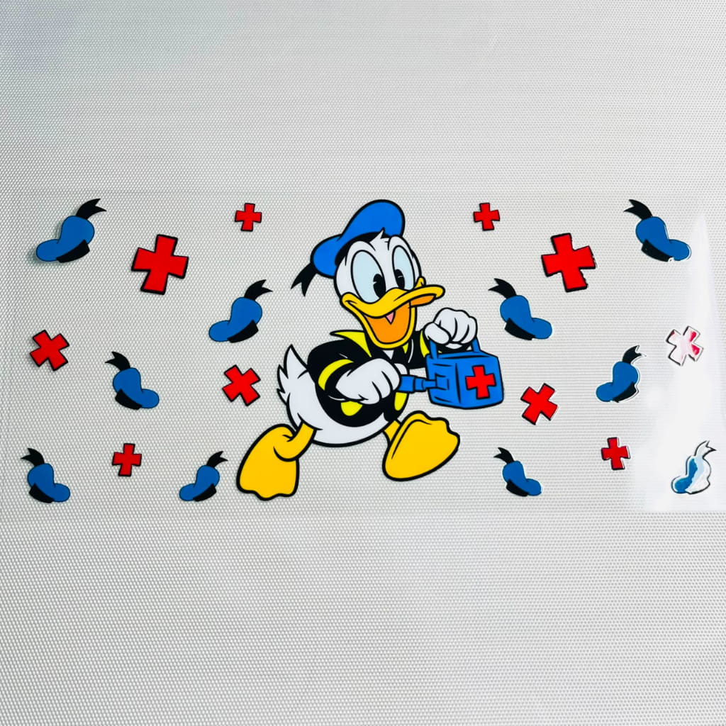 16oz UVDTF Cup Wraps ,Cartoon,Donald Duck