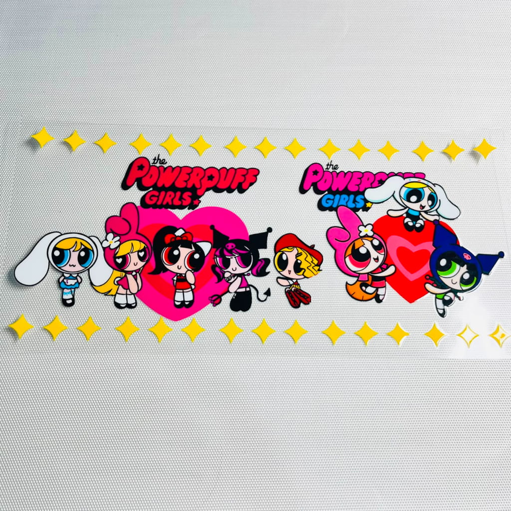 16oz UVDTF Cup Wraps,Cartoon ,Power Puff Girls