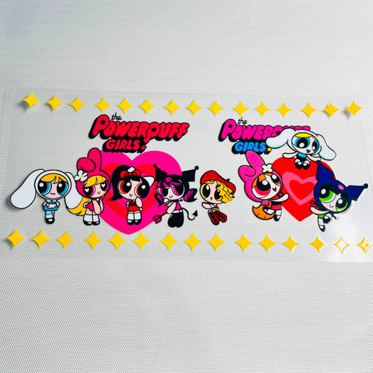16oz UVDTF Cup Wraps,Cartoon ,Power Puff Girls