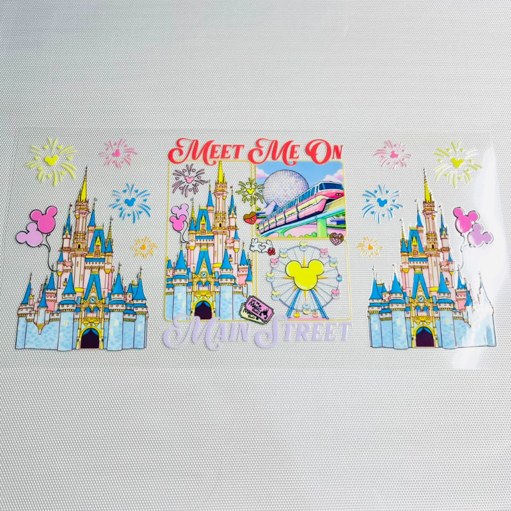 16oz UVDTF Cup Wraps,Cartoon Disney Castle