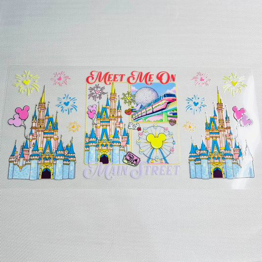 16oz UVDTF Cup Wraps,Cartoon Disney Castle