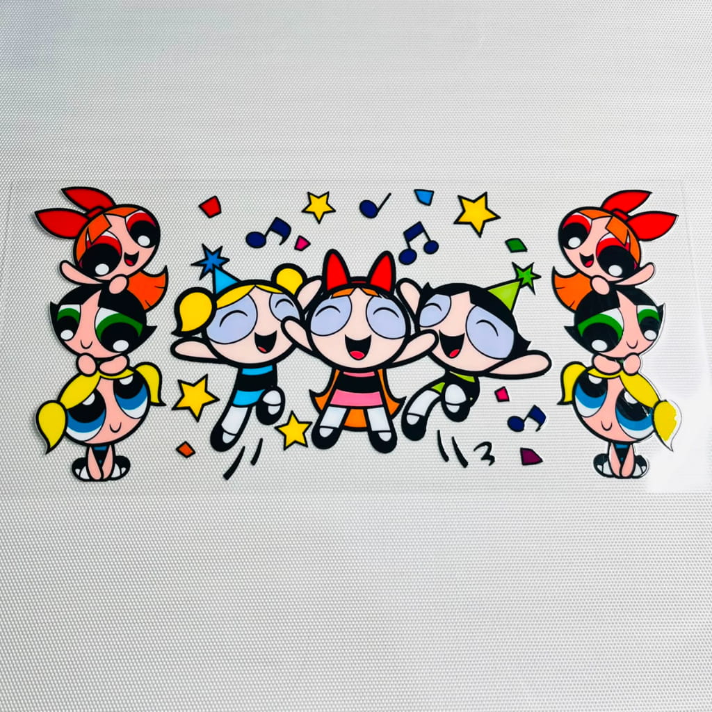 16oz UVDTF Cup Wraps,Cartoon ,Power Puff Girls