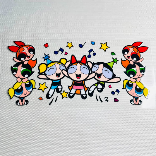 16oz UVDTF Cup Wraps,Cartoon ,Power Puff Girls