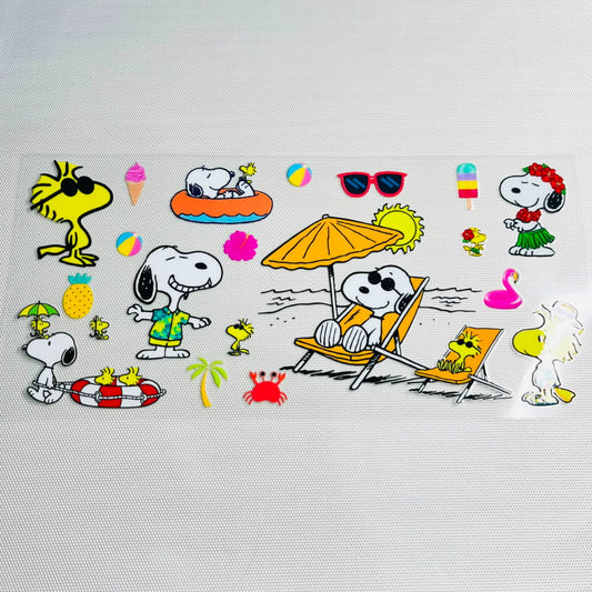 16oz UVDTF Cup Wraps,Cartoon ,Snoopy