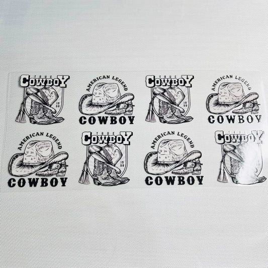 16oz UVDTF Cup Wraps, Cowboy & Hats and Boots