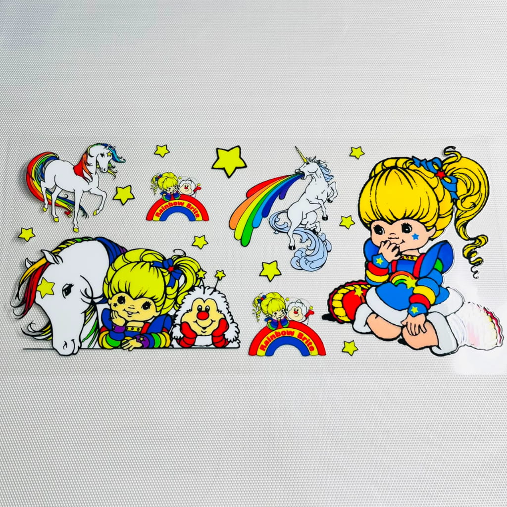 16oz UVDTF Cup Wraps, Cartoon ,Rainbow Brite