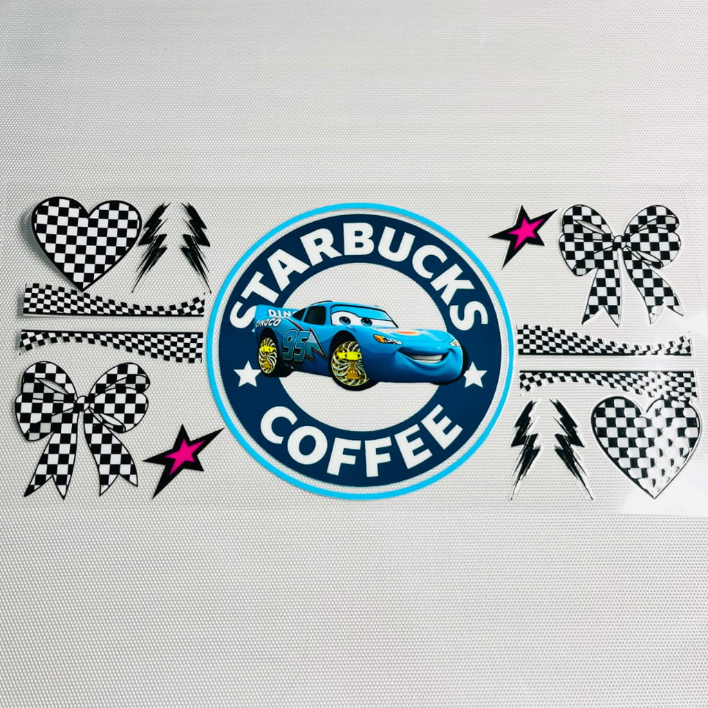 16oz UVDTF Cup Wraps, Cartoon, Cars