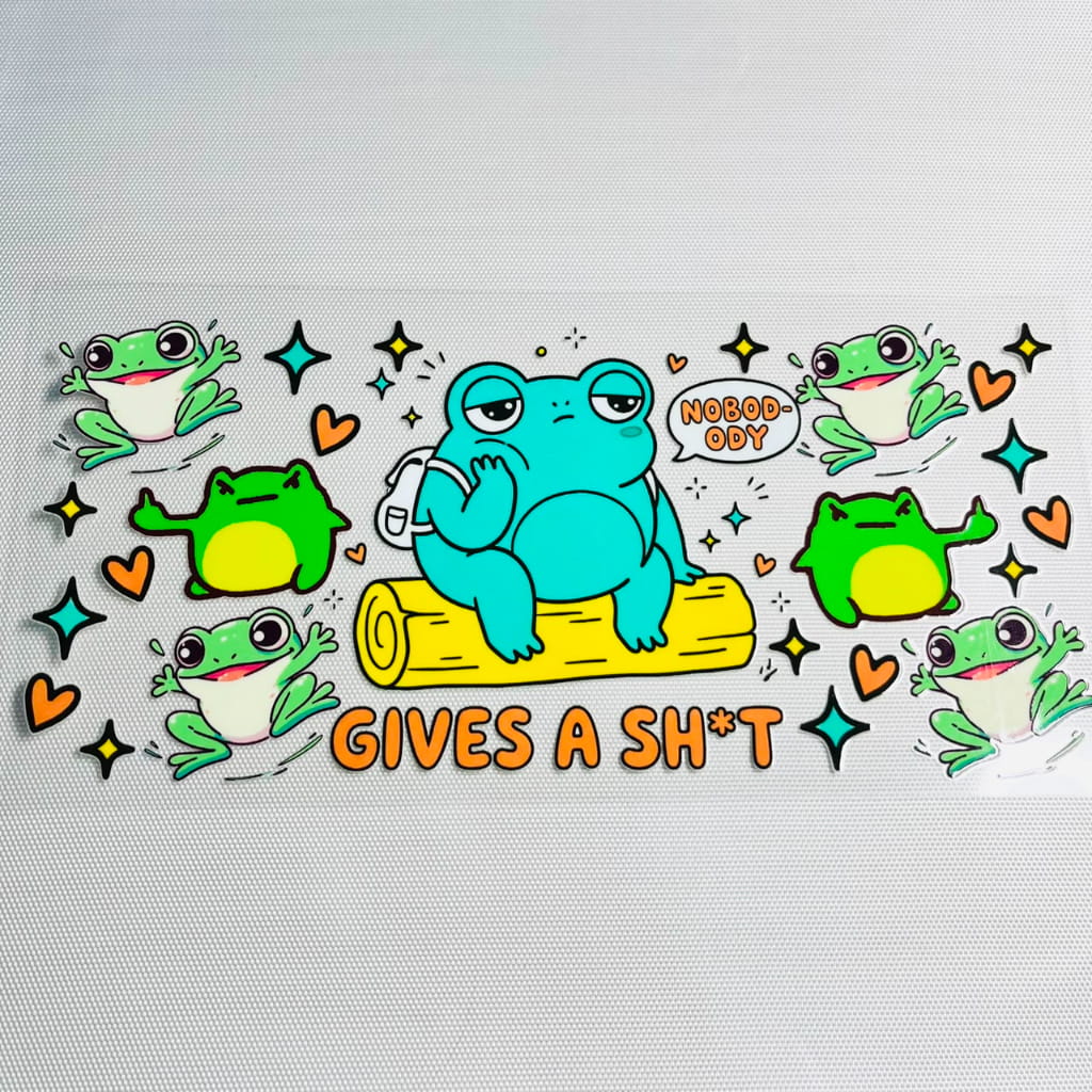 16oz UVDTF Cup Wraps,Cartoon ,Frog
