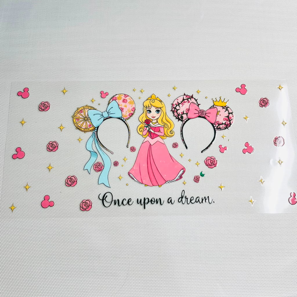 16oz UVDTF Cup Wraps,Cartoon Princess, Aurora , Sleeping Beauty