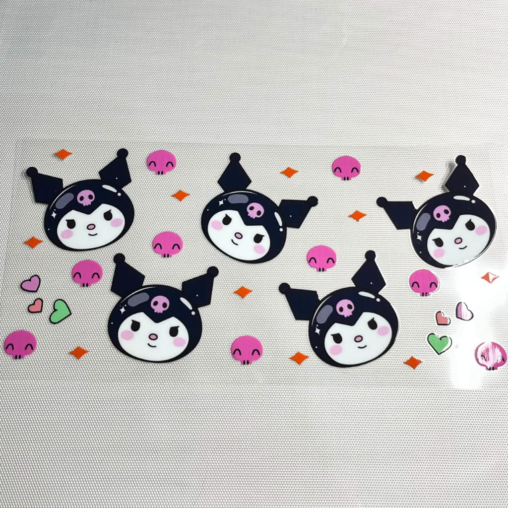 16oz UVDTF Cup Wraps, Cartoon ,Sanrio , Kuromi