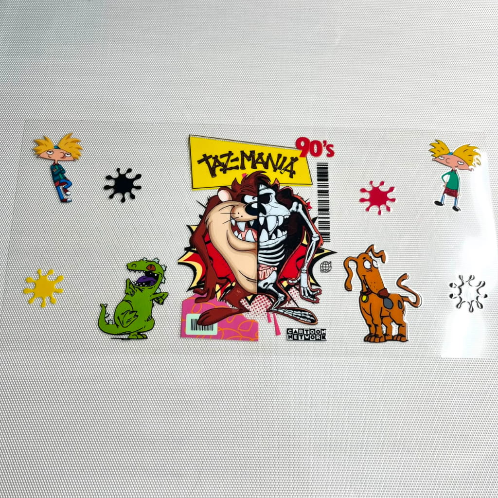 16oz UVDTF Cup Wraps,Cartoon，Taz-Mania