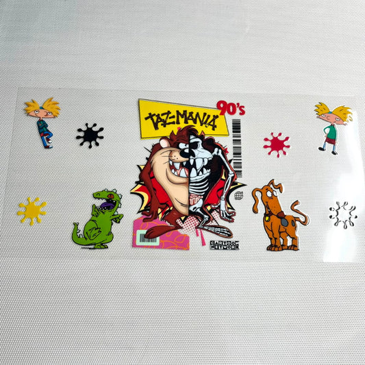 16oz UVDTF Cup Wraps,Cartoon，Taz-Mania