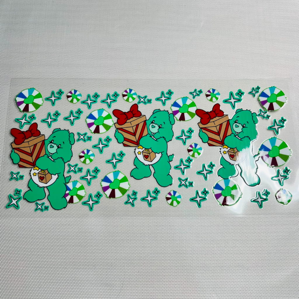16oz UVDTF Cup Wraps, Cartoon, Care Bears