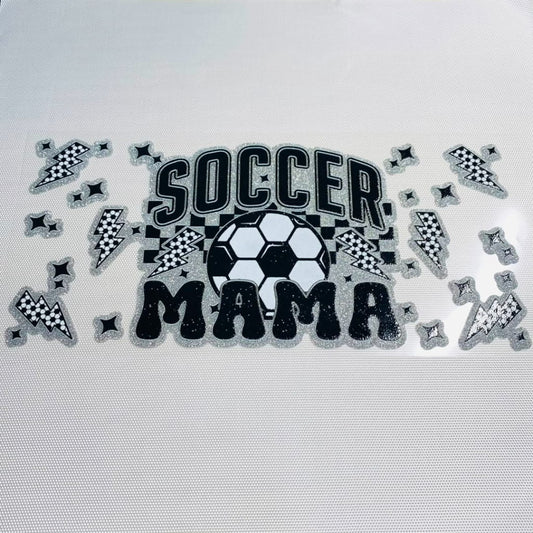 16oz UVDTF Shiny Glitter Cup Wraps, Water Proof ,Soccer Mama & Mom