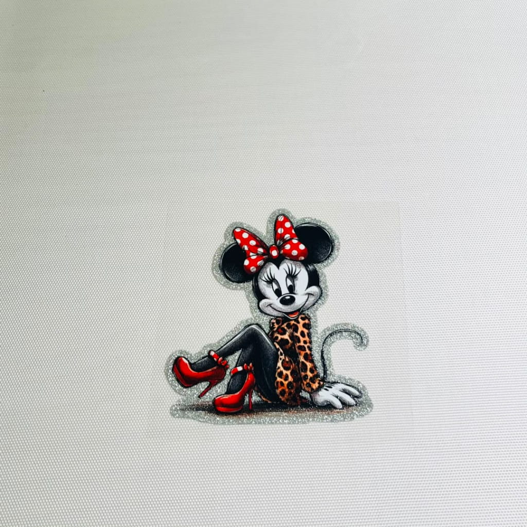 4inch Decals Shiny Glitter Cup Wraps, Water Proof,Cartoon ,Minnie