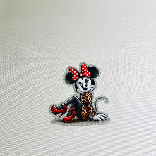 4inch Decals Shiny Glitter Cup Wraps, Water Proof,Cartoon ,Minnie