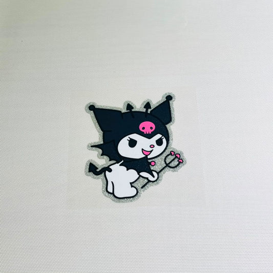 4inch Decals Shiny Glitter Cup Wraps, Water Proof,Cartoon ,Sanrio , Kuromi