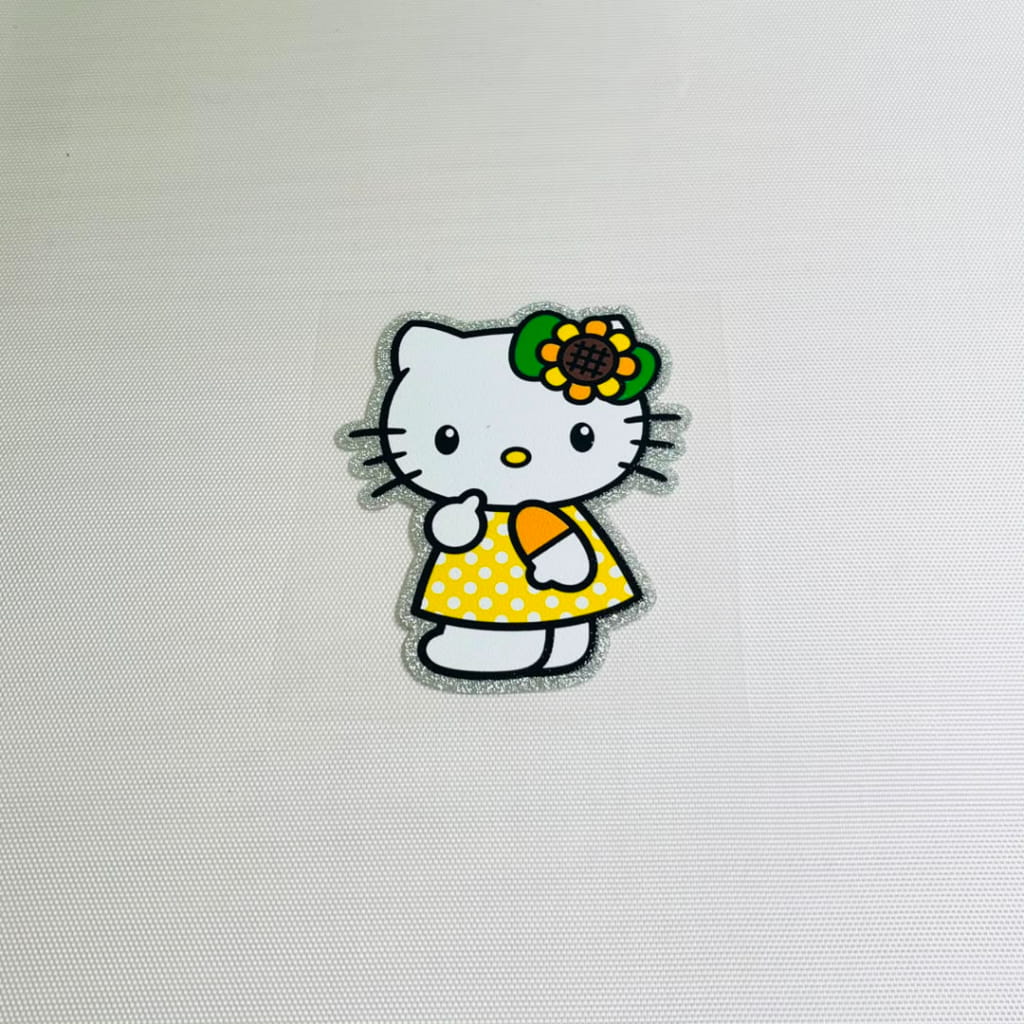 4inch Decals Shiny Glitter Cup Wraps, Water Proof,Cartoon ,Sanrio , Hello Kitty