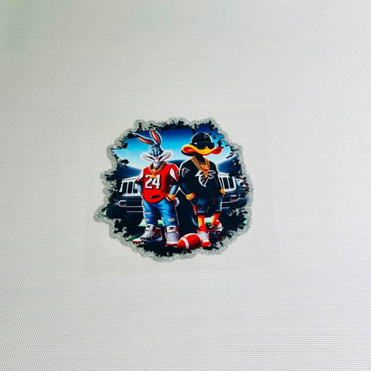 4inch Decals Shiny Glitter Cup Wraps, Water Proof,Sports