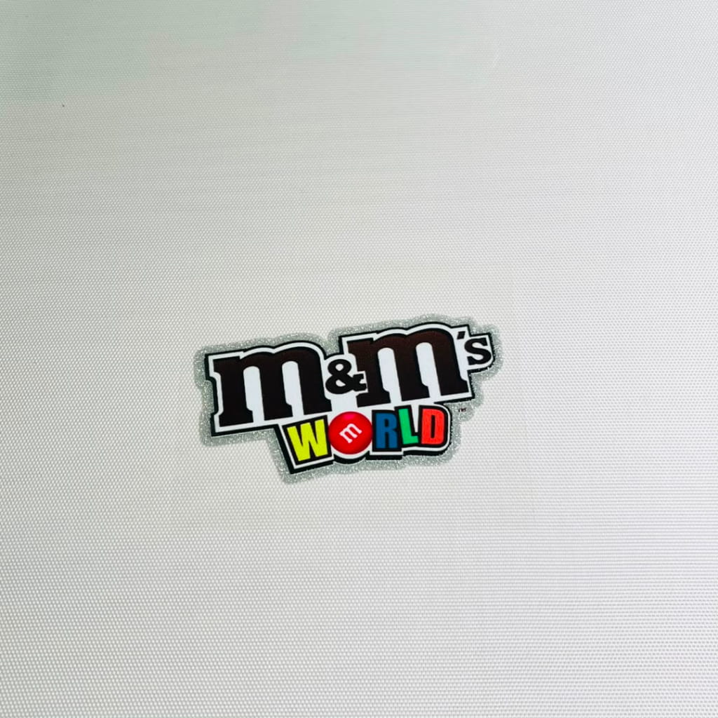 4inch Decals Shiny Glitter Cup Wraps, Water Proof, Cartoon M&M's Chocolate