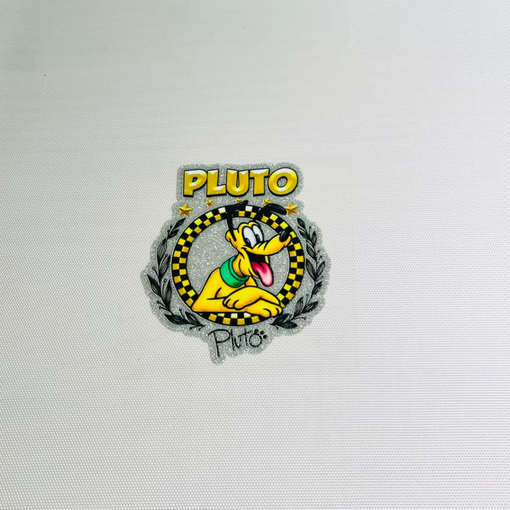 4inch Decals Shiny Glitter Cup Wraps, Water Proof, Cartoon ,Pluto