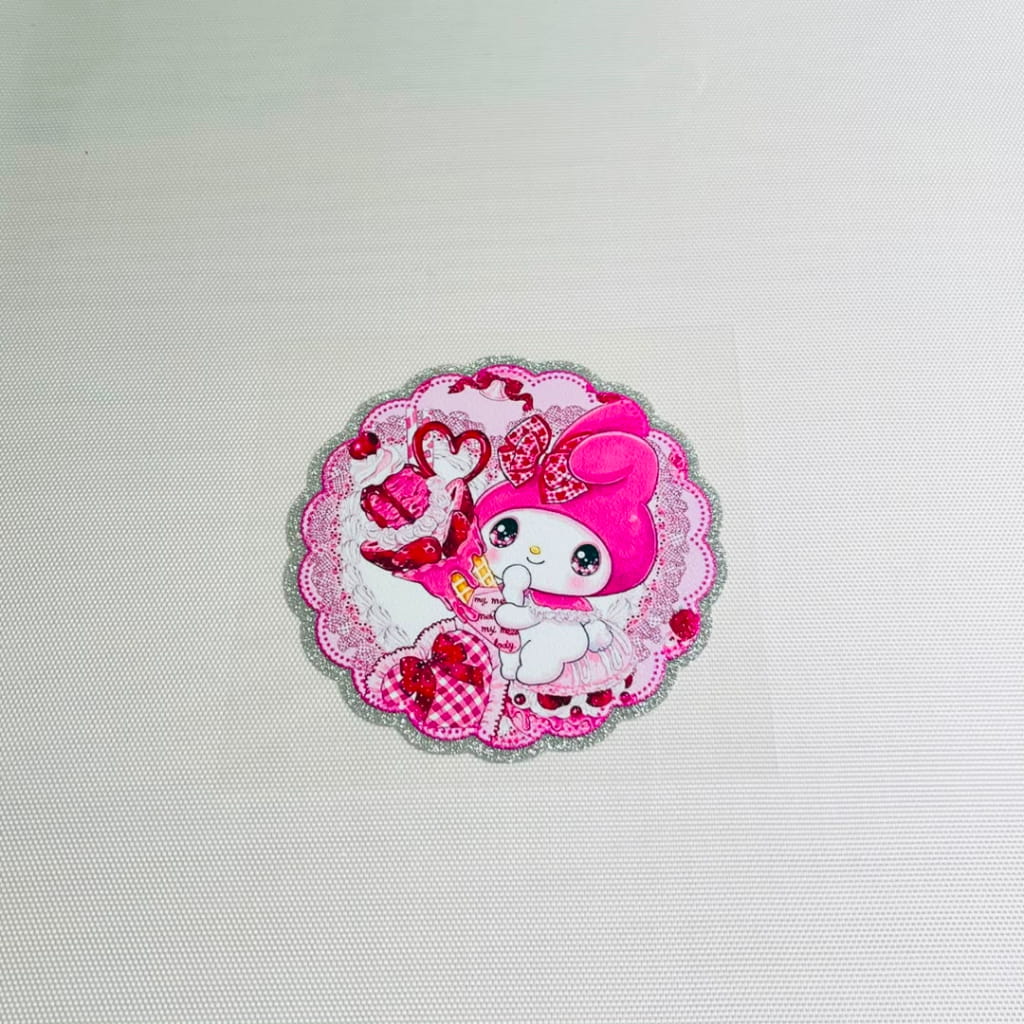 4inch Decals Shiny Glitter Cup Wraps, Water Proof,Cartoon ,Sanrio , Melody