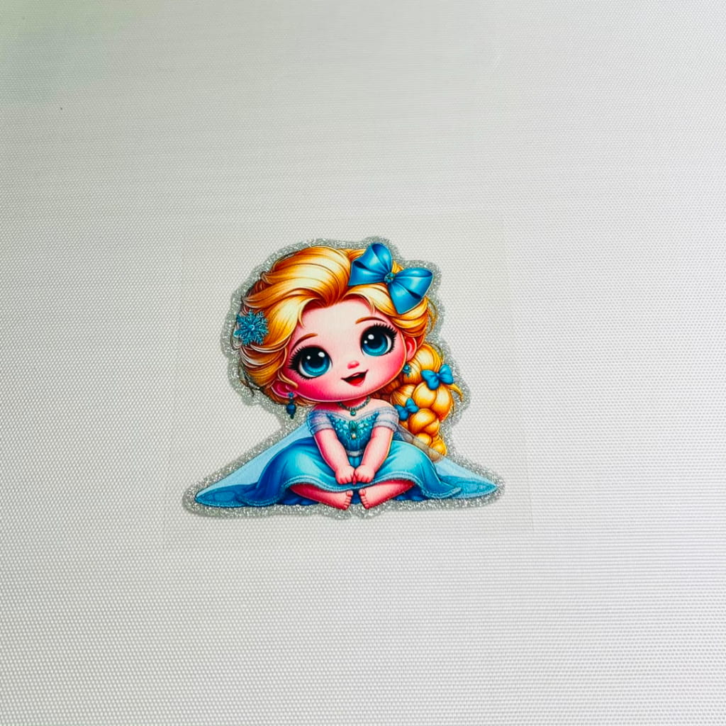 4inch Decals Shiny Glitter Cup Wraps, Water Proof,Cartoon ,Princess,Cinderella