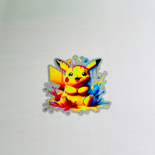 4inch Decals Shiny Glitter Cup Wraps, Water Proof,Cartoon ,Japanese Anime , Pokemon
