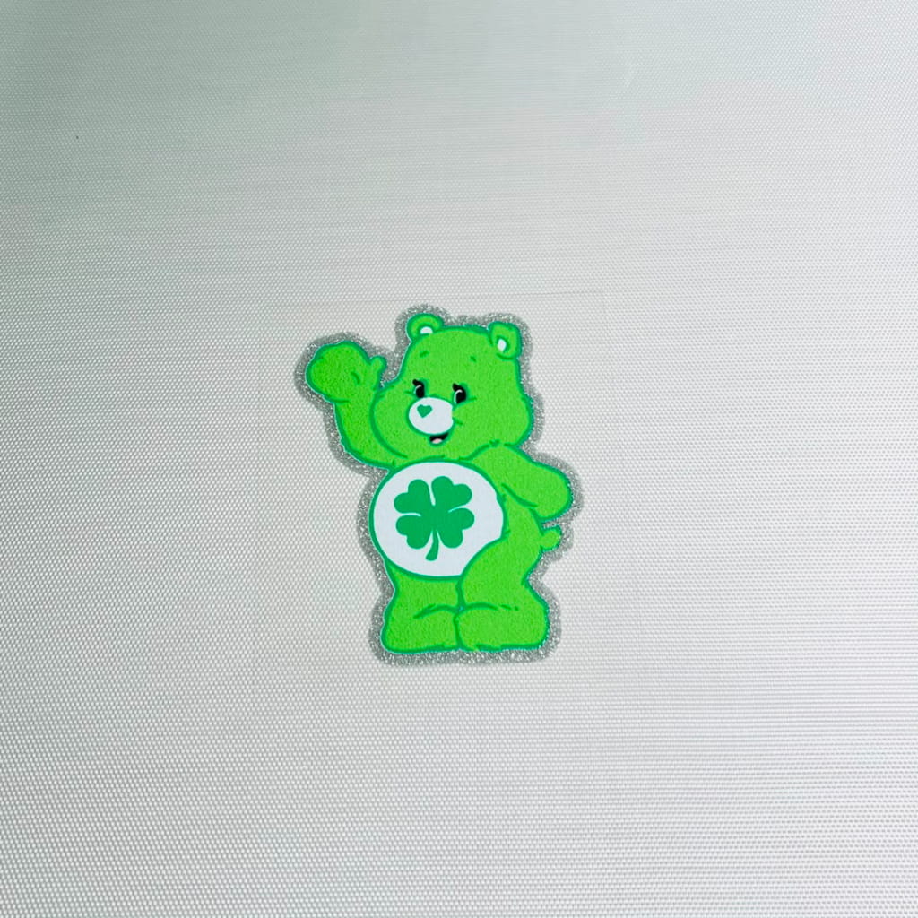 4inch Decals Shiny Glitter Cup Wraps, Water Proof, Cartoon ,Care Bear