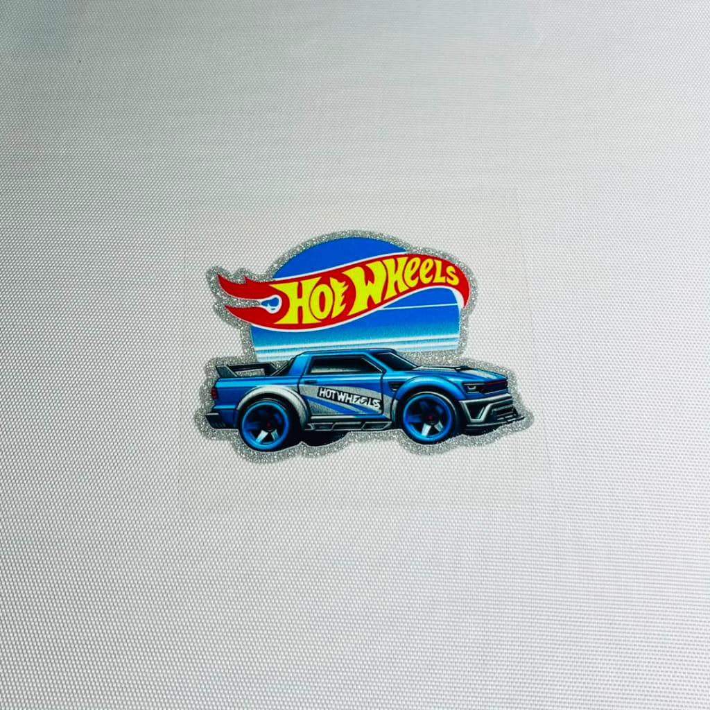 4inch Decals Shiny Glitter Cup Wraps, Water Proof, Cartoon, Hotwheels