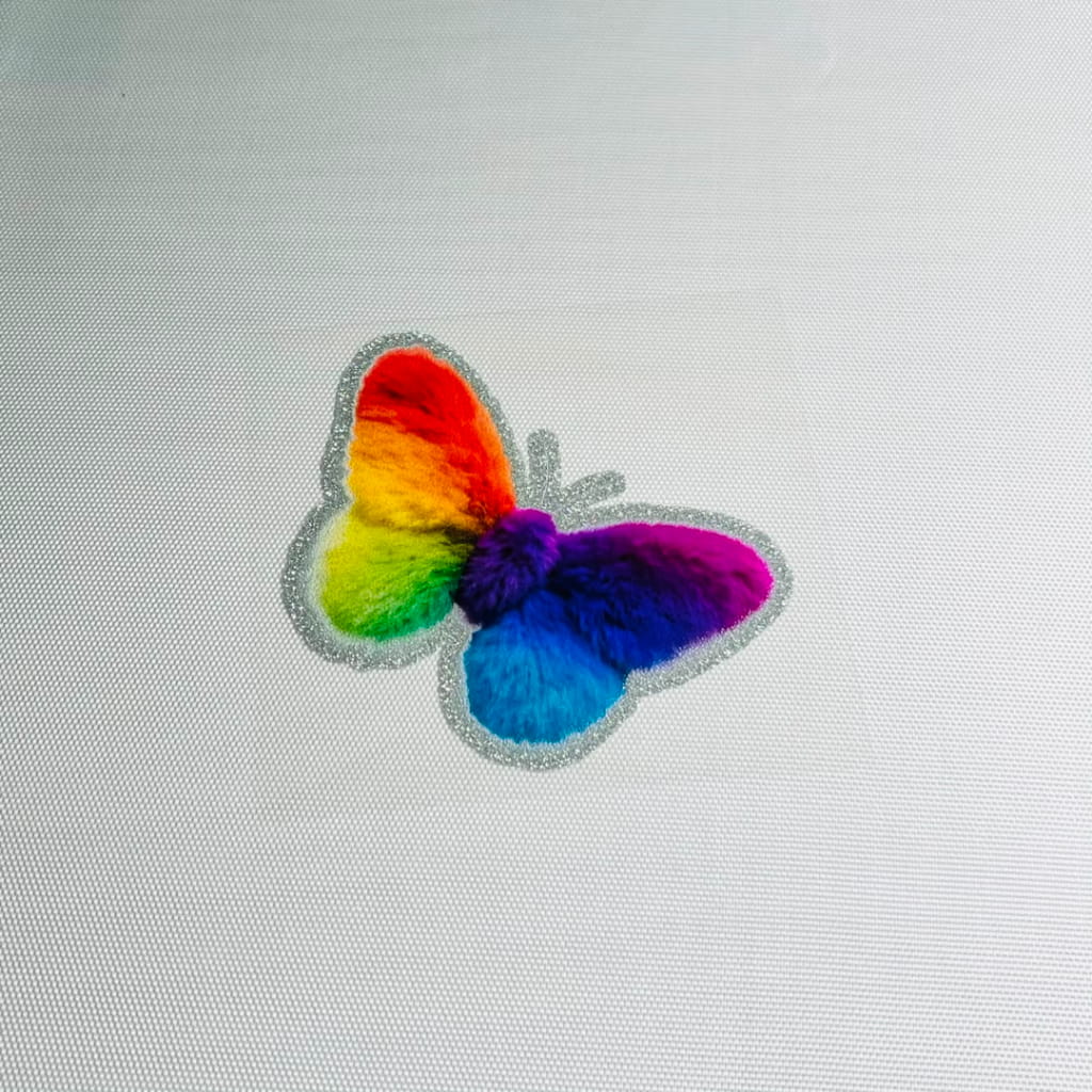 4inch Decals Shiny Glitter Cup Wraps, Water Proof, Butterfly