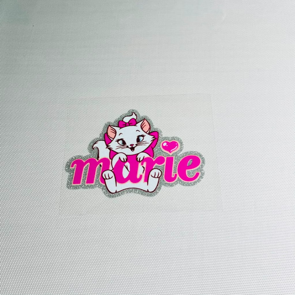 4inch Decals Shiny Glitter Cup Wraps, Water Proof, Cartoon, Marie