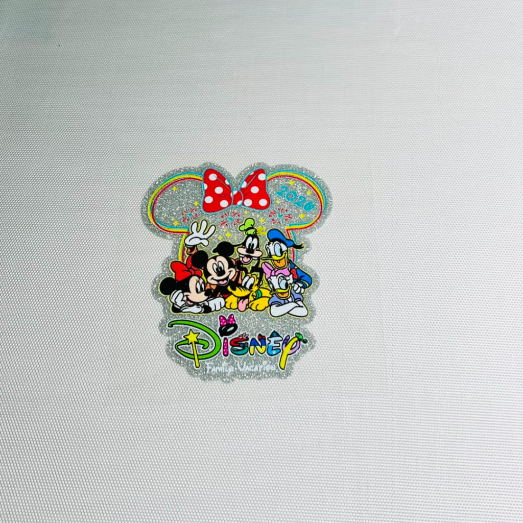 4inch Decals Shiny Glitter Cup Wraps, Water Proof,Cartoon ,Micky And Minnie